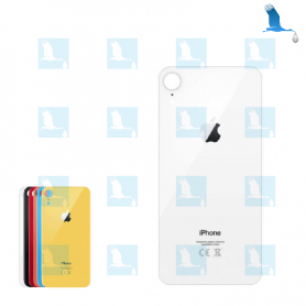 Rear Glass cover - White - Large hole - iPhone XR - oem