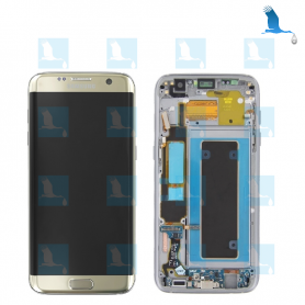 LCD, Touchscreen, Frame - GH97-18767C,GH9718533C - Gold - S7 Edge G935