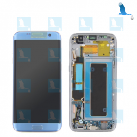 LCD, Touchscreen, Frame - GH97-18767G,GH9718533G - Blue (Coral) - S7 Edge G935