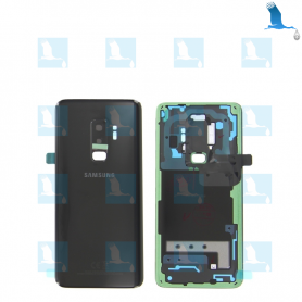 Back cover glass - Batterie cover - GH82-15652A - Black - Samsung S9+ (G965) - original - qor