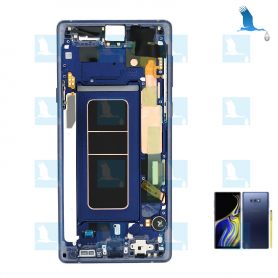 Note 9, LCD + Frame - GH97-22269B,GH97-22270B - Blue (Ocean Blue) - Galaxy Note 9 - N960 - qor