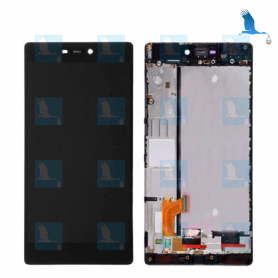 Display, Touch Screen and frame - 02350GRW - Black - Huawei P8 (GRA-L09) - oem
