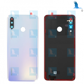 copy of Back cover glass with lens - 02352VBH - White (breathing crystal) - Huawei P30 Lite (MAR-LX1M) - original - qor