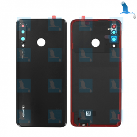 Back cover glass with lens - 02352RPV - Midnight black - Huawei P30 Lite (MAR-LX1M) - service pack