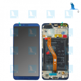Honor View 10, LCD + Frame + Battery - 02351SXB - Blue - Huawei Honor View 10 (BKL-L09)