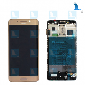 LCD, Touchscreen & Frame - Gold - 02351CQV - Huawei Mate 9 Pro