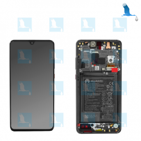 LCD Touchscreen & Frame - Black - 02352ETG - Huawei Mate 20
