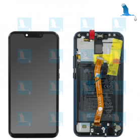 LCD, Touchscreen & Frame - Blue - 02352DKM - Huawei Mate 20 Lite