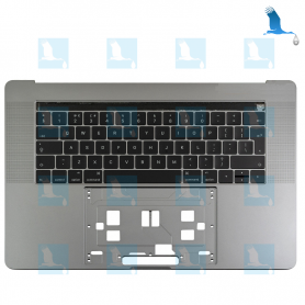 Top case with TouchBar - Grey - Swiss keyboard - Macbook Pro A1707