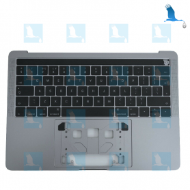 Top case with TouchBar - Grey - Swiss keyboard - Macbook Pro A1706
