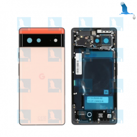 Backcover, Battery cover - G949-00180-01 - Pink (Kinda coral) - Pixel 6 (GB7N6) - sp