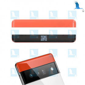 Top Batterie cover - Top glass cover - Orange (Kinda coral)   - Pixel 6 (GB7N6) - ori