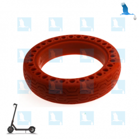 8.5" Solid tyre - Red - Fluorescent - Non-inflating - Xiaomi Electrique Scoter M365 & M365 Pro