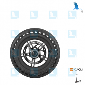 copy of Rear wheel and solid tire with holes 8,5"x2.0  - Xiaomi Electric Scooter M365 Pro (axis width 68mm)