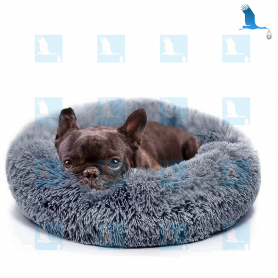 Pet Bed - Cozy pet bed - Extra soft - Restful head flange - Light grey